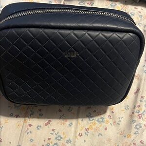 Quilted vianel Black Leather Bag